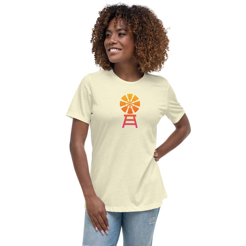 Sunset Windmill - Women's Relaxed T-Shirt